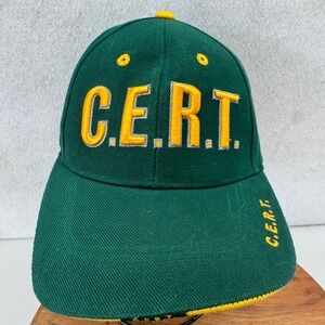 CERT Hat Cap Green Yellow Embroidered Community Emergency Response Team